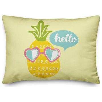 Hello Pineapple 14x20 Spun Poly Pillow