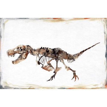 "Savage Dino" Painting Print on Wrapped Canvas, 12x8