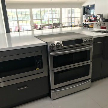 High Gloss Grey Kitchen