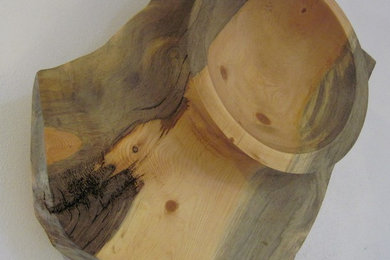 Large organic slab bowl, beetle killed pine