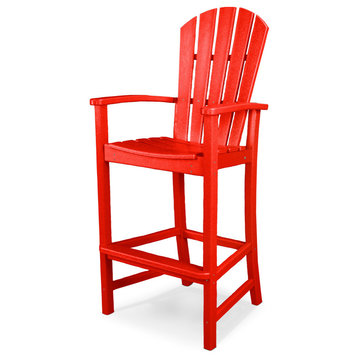 Polywood Palm Coast Bar Chair, Sunset Red