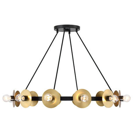 Designers Fountain D313C-12CH Harmoni 12 Light 30"W Ring - Matte Black