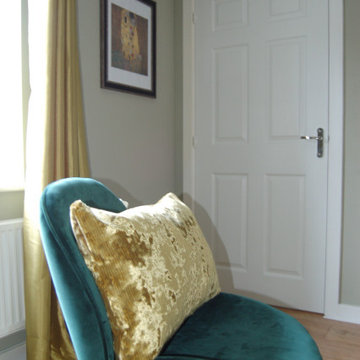 Living Room Design, Golden Sanctuary