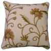 Crewel Pillow Susan Cream Cotton (16x16)