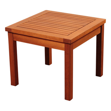 Amazonia Kingsbury Square Side Table, Eucalyptus Wood
