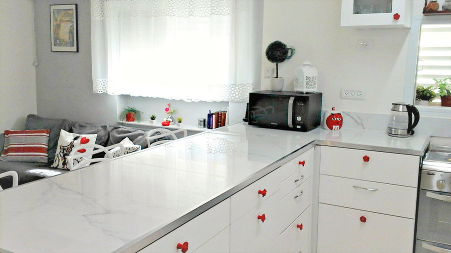 Red roses and silver handles