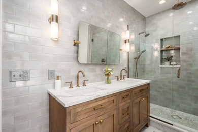 Inspiration for a transitional bathroom remodel in Columbus