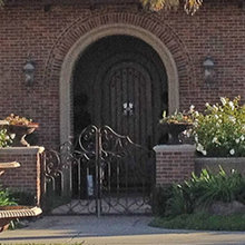 Exterior Entry Property Landscape Driveway Porch Lighting Fence