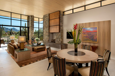 Example of a trendy dining room design in Phoenix
