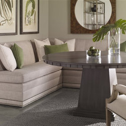 Logan Grey Finish Round Dining Table - Dining Tables
