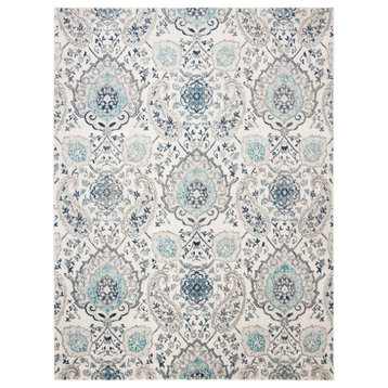 Safavieh Madison Mad600C Rug, Cream/Light Grey, 10'x14'