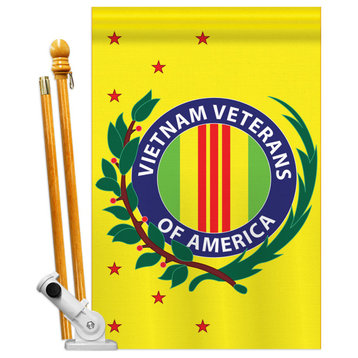 Vietnam Veterans Americana Military House Flag Set