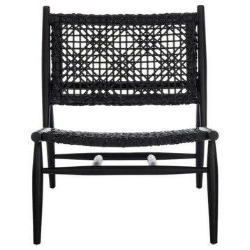 Nipor Leather Weave Arm Chair Black