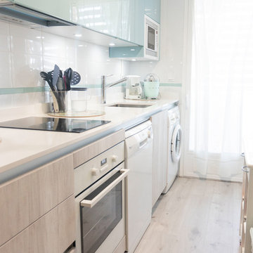 Diseño de cocinas Madrid | Cocina pequeña con tonos claros