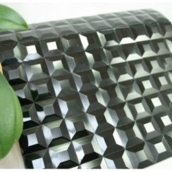 Exotic Glass Contemp Series Black Pyramid M14 - Tile