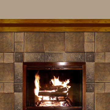 Fireplace Surround in copper tones