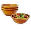 4-Piece Individual Wood Salad Bowl Set