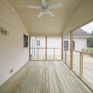 Deck, Attached Roof with Screens, Re-built Water Feature