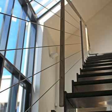 Stahltreppe mit Wangen