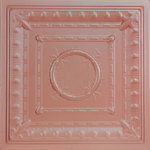 Decorative Ceiling Tiles - 20"x20" Romanesque Wreath, Styrofoam Ceiling Tile, Tea room - The classic look of our R 47 Romanesque Wreath styrofoam decorative ceiling tiles adds a look of strength, stability, and beauty to any room in which these tiles are installed. The ancient Romans appreciated beauty wherever they found it, and they would be sure to find it in a room decorated with these stately tiles. The perfectly round central wreath is nestled within a set of equally perfectly symmetrical decorative squares, one created with solid lines, and the other created with a floral design. No matter where it is installed, the R 47 Romanesque Wreath styrofoam decorative ceiling tile is sure to become a classic.