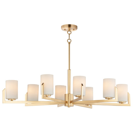 Maxim Lighting 21288SWSBR Dart 8-Light Chandelier in Satin Brass