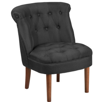 Hercules Kenley Series Black Fabric Tufted Chair