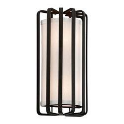 Troy Lighting Drum Wall Sconce in Graphite - Wall Sconces