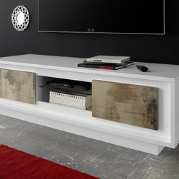 Modern TV Stand SKY by LC Mobili - White/Pero - $535.00 - Entertainment Centers And Tv Stands