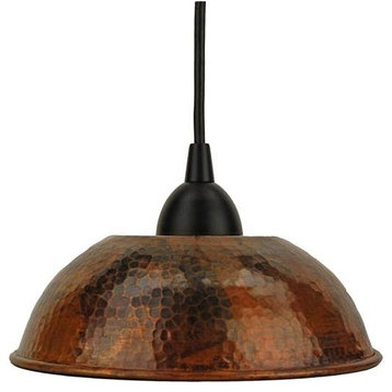 Hand Hammered Copper 8.5" Dome Pendant Light