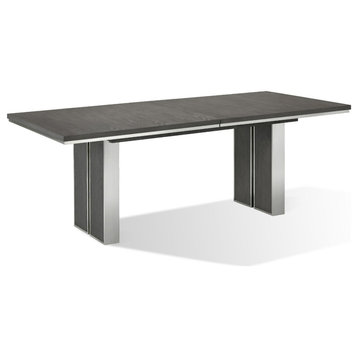 Modus Plata 5PC Extension Dining Table Set in Thunder Grey