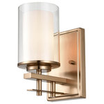 Millennium - Millennium 5501-MG One Light Wall Sconce, Modern Gold Finish - Wherever there is a need for light, there is the opportunity to make an excellent design choice. Sconce lighting gives you that chance to make creative choices to illuminate stairs, hallways, or any space in the home that needs a little light. Bulbs must be purchased separately. Bulbs Not Included, Number of Bulbs: 1, Max Wattage: 100.00, Bulb Type: A, UL Listed, Power Source: Hardwired