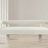 Athena Boucle Fabric Upholstered Bench, Cream, Velvet