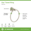 Dia Hand Towel Ring with Mounting Hardware, Satin Nickel