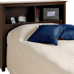 Prepac Sonoma Twin Bookcase Headboard in Espresso - Headboards