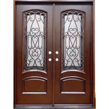 Forever Doors, Front Entry Composite Double Door AR07C, 60"x80", LEFT HAND