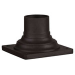 Livex Lighting - Outdoor Pier Mount Adapter, Bronze - The pier mount is intended for use with post lanterns for pier mount applications. The post lantern (not included) slips over the mount, creating a clean and streamlined look. Made of cast aluminum.