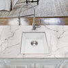 Nantucket Sinks 17" Single Bowl Undermount Granite Composite Bar-Prep Sink, Whit