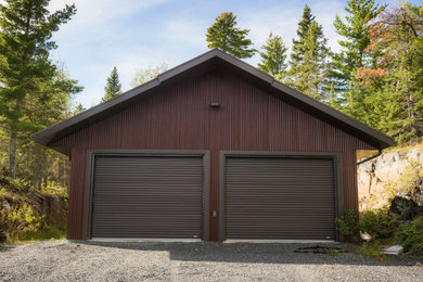 Inspiration for a metal exterior home remodel in Edmonton