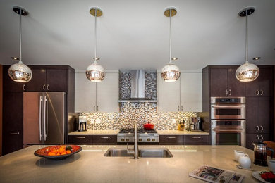 Example of a transitional kitchen design in Other