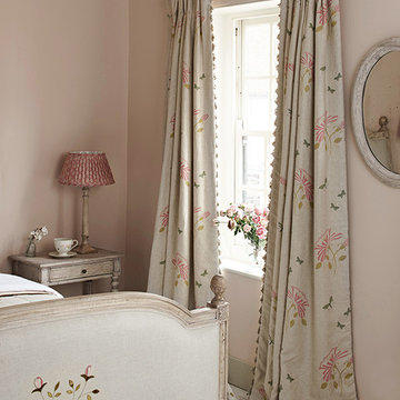 Edge your curtains in a trim for a more relaxed rustic look