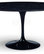 Tulip Round Dining Table Mid-Century, Black Standard Marble Top, 47"