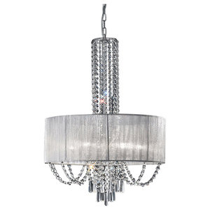 Empress Iron and Crystal 9 Light Black Chandelier with Black Shades Empress Iron and Crystal 9 Light Black Chandelier with Black Shades