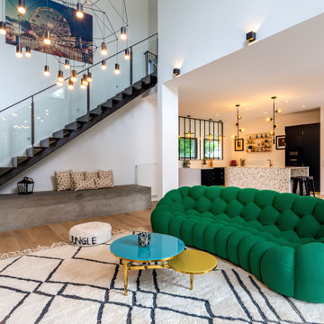 Second oeuvre et aménagement d'une maison bois contemporaine