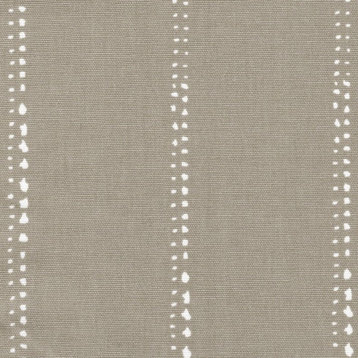 Carlo Cove Taupe Dot Stripe 84" Shower Curtain Cotton, Lined