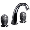 Murano Bathroom Faucet, Black and Silver, Without pop-up drain