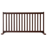 Dynamic Accents - Kensington Series Solid Wood Pet Gate, Mahogany, Large - Kensington Series 20" Tall Free Standing Solid Wood Pet Gates are Handcrafted by Amish Craftsman. The Kensington has a unique sliding width adjustment feature which makes the width easily expandable without the use of tools.