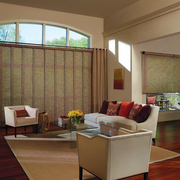 Designer Screen Shades + Skyline® Panels with Cordless System