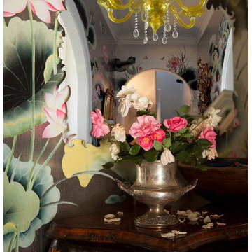 Hand painted wallpaper showroom