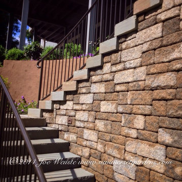 Retaining walls and steps