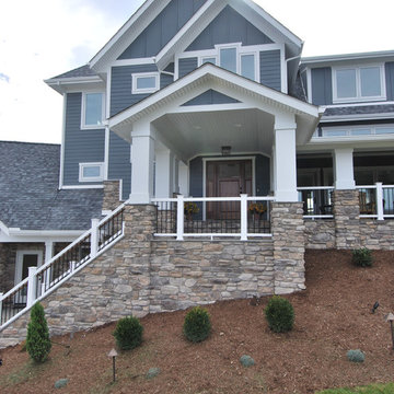 Contemporary Farmhouse Stone Exterior